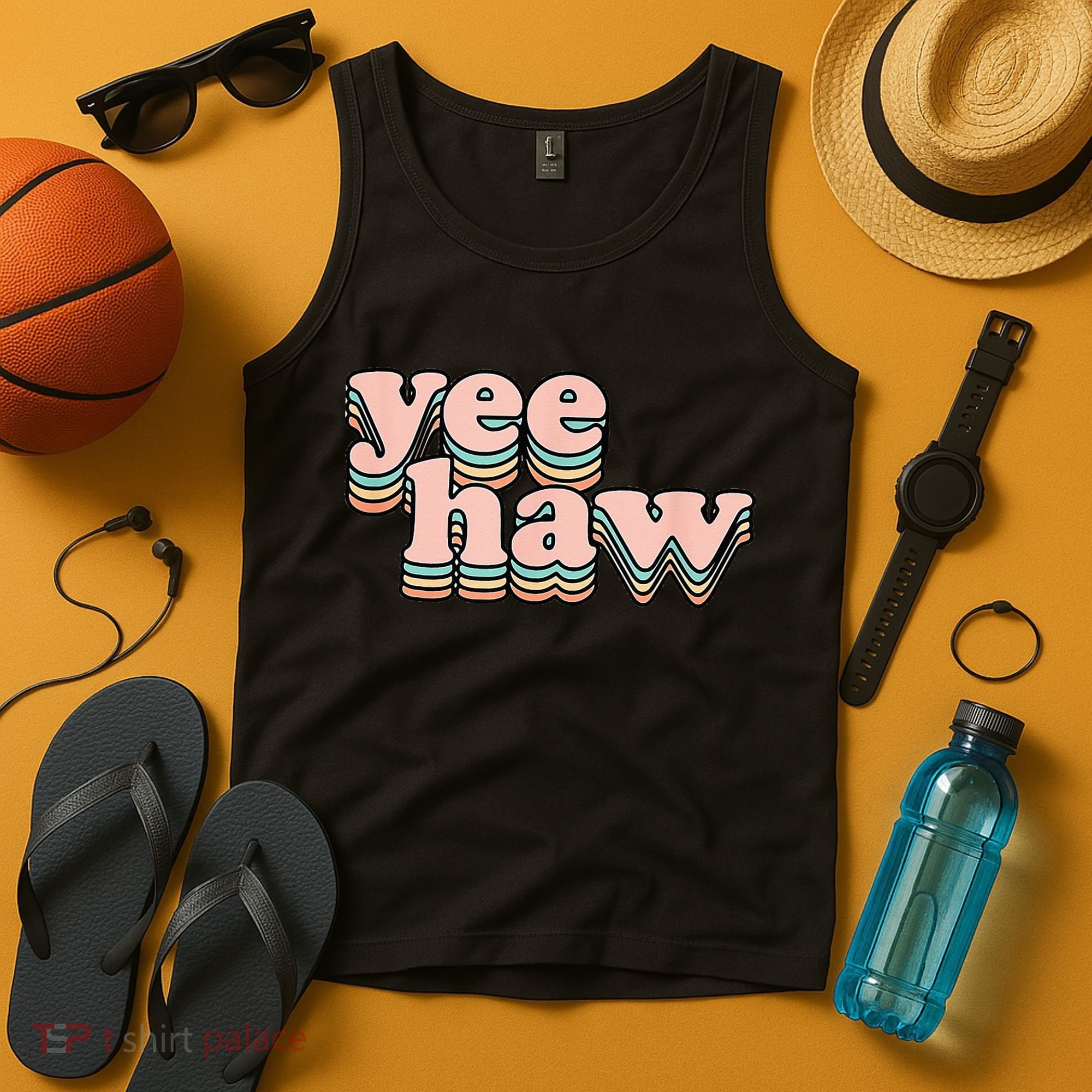 Yeehaw Howdy Space Cow Tank Top