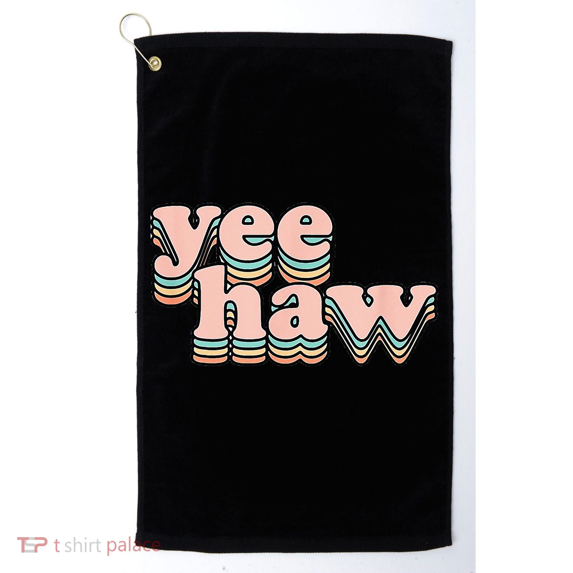 Yeehaw Howdy Space Cow Golf Towel