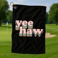 Yeehaw Howdy Space Cow Golf Towel thumb 1
