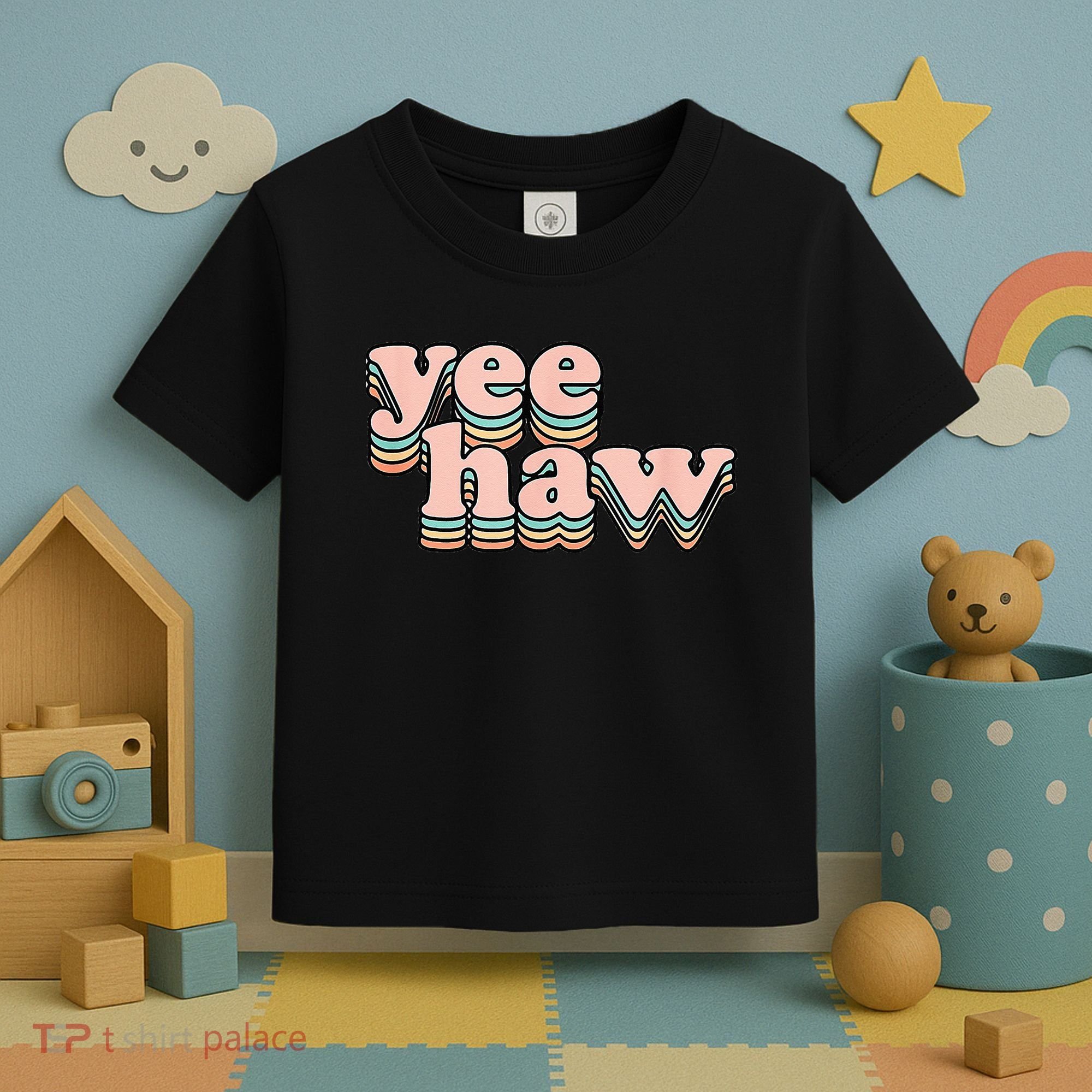 Yeehaw Howdy Space Cow Toddler T-Shirt