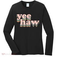 Yeehaw Howdy Space Cow Women's Long Sleeve Shirt thumb 0