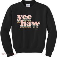 Yeehaw Howdy Space Cow Kids Sweatshirt thumb 0