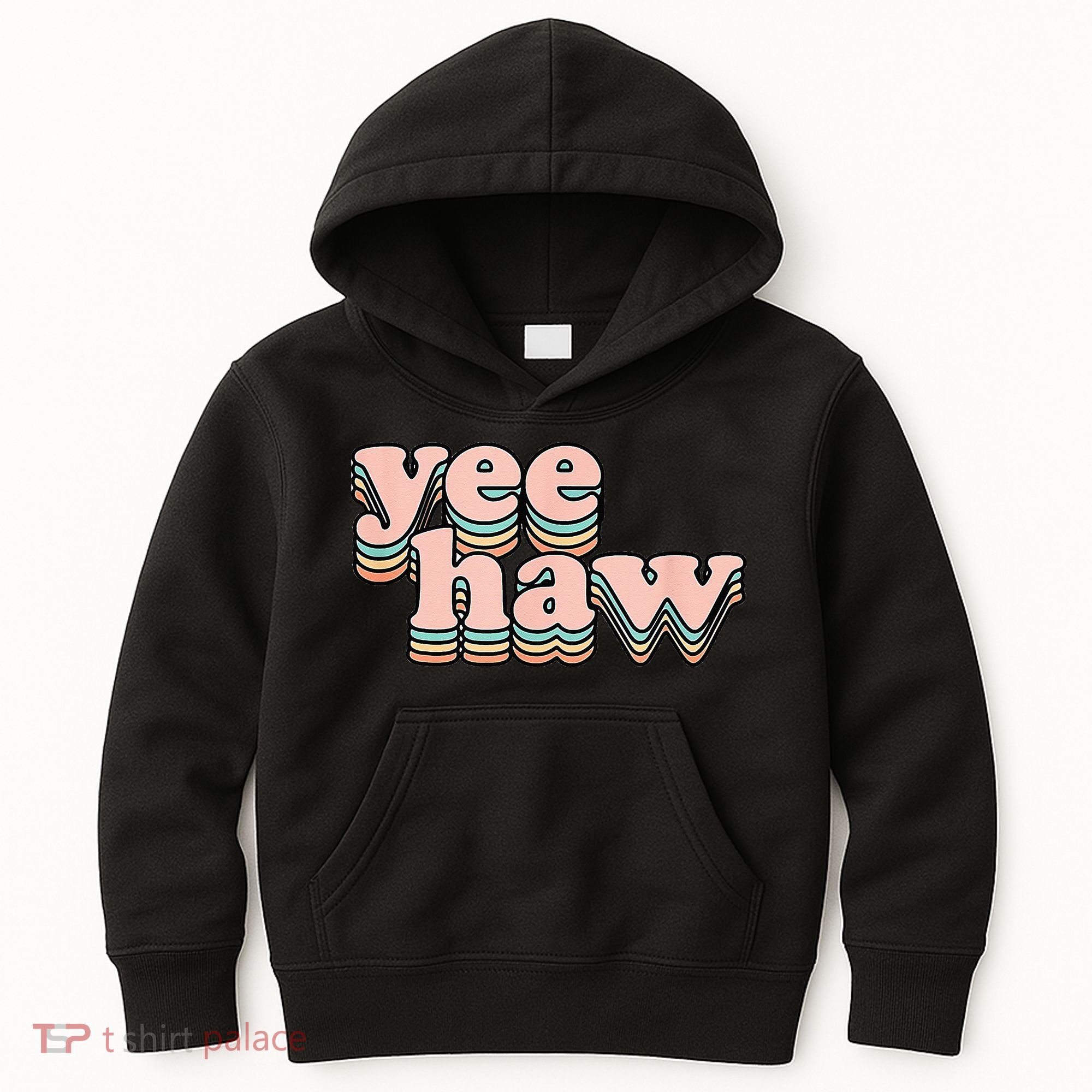 Yeehaw Howdy Space Cow Kids Hoodie