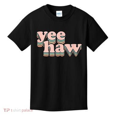 Yeehaw Howdy Space Cow Kids T-Shirt