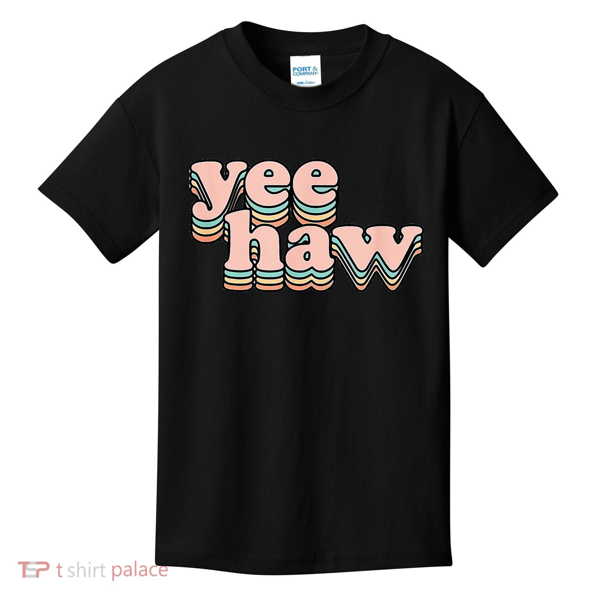 Yeehaw Howdy Space Cow Kids T-Shirt