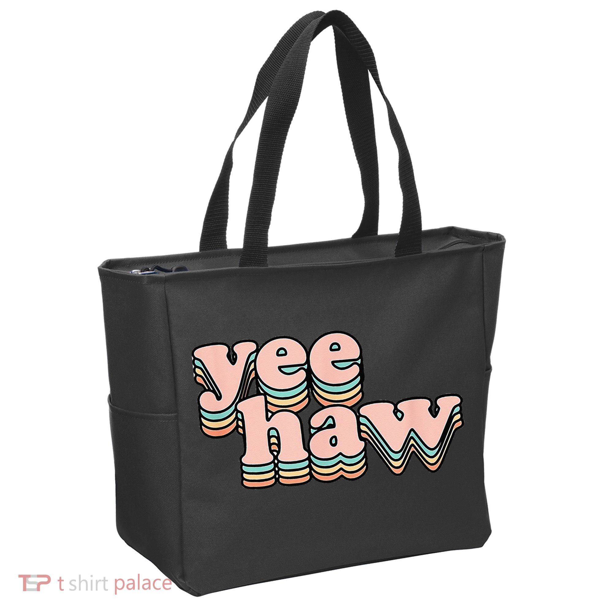 Yeehaw Howdy Space Cow Tote Bag