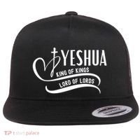 Yeshua Hamashiach The Messianic Messiah Funny Gift Cool Gift Funny Gift Flat Bill Trucker Hat thumb 0