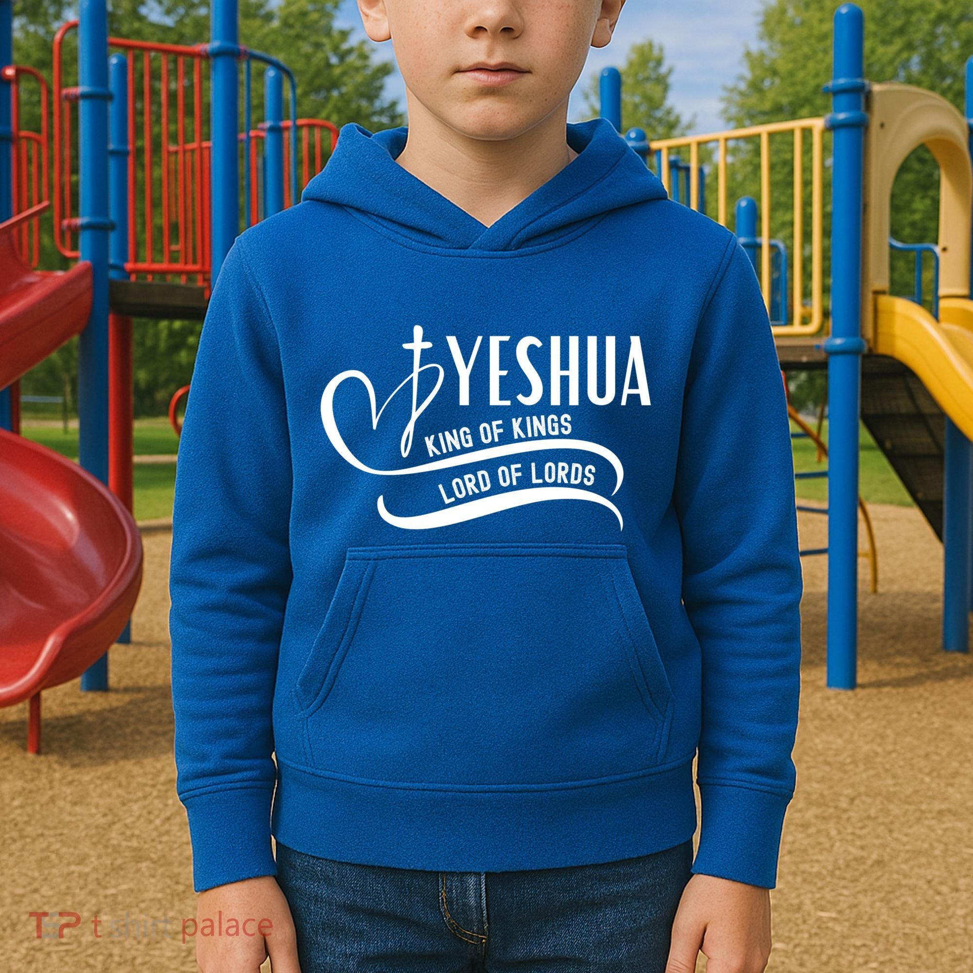Yeshua Hamashiach The Messianic Messiah Funny Gift Cool Gift Funny Gift Kids Hoodie