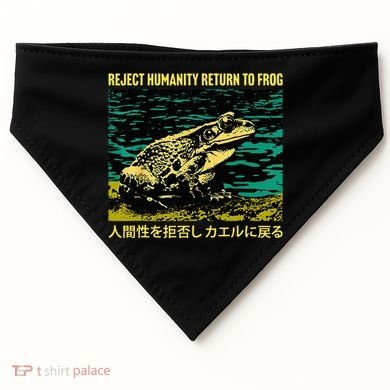 Yeah Here We Go Reject Humanity Return To Frog Japanese USA-Made Doggie Bandana