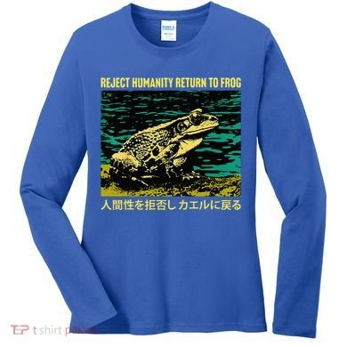 Yeah Here We Go Reject Humanity Return To Frog Japanese Women's Long Sleeve Shirt