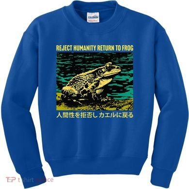 Yeah Here We Go Reject Humanity Return To Frog Japanese Kids Sweatshirt
