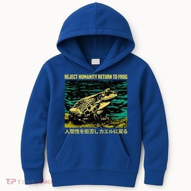 Yeah Here We Go Reject Humanity Return To Frog Japanese Kids Hoodie