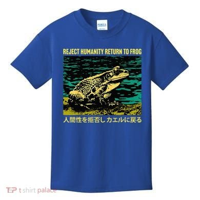 Yeah Here We Go Reject Humanity Return To Frog Japanese Kids T-Shirt