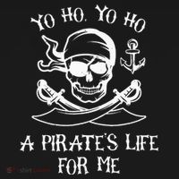 Yo Ho Yo Ho A Pirates Life For Me Spooky Skeleton Pirate Long Sleeve Shirt thumb 2