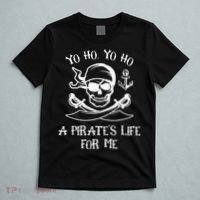 Yo Ho Yo Ho A Pirates Life For Me Spooky Skeleton Pirate T-Shirt thumb 5