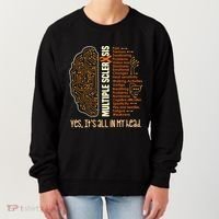Yes It's All In My Head Multiple Sclerosis Ribbon Brain Gift Women's Sweatshirt thumb 0