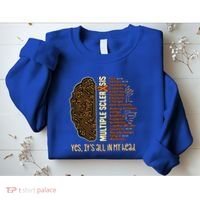Yes It's All In My Head Multiple Sclerosis Ribbon Brain Gift Sweatshirt thumb 2