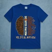Yes It's All In My Head Multiple Sclerosis Ribbon Brain Gift T-Shirt thumb 5