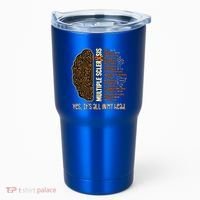 Yes It's All In My Head Multiple Sclerosis Ribbon Brain Gift Tumbler thumb 0