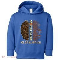 Yes It's All In My Head Multiple Sclerosis Ribbon Brain Gift Toddler Hoodie thumb 0