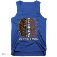 Yes It's All In My Head Multiple Sclerosis Ribbon Brain Gift Tank Top thumb 0