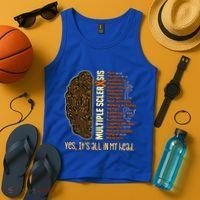 Yes It's All In My Head Multiple Sclerosis Ribbon Brain Gift Tank Top thumb 4