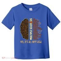 Yes It's All In My Head Multiple Sclerosis Ribbon Brain Gift Toddler T-Shirt thumb 0