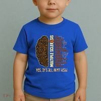 Yes It's All In My Head Multiple Sclerosis Ribbon Brain Gift Toddler T-Shirt thumb 2