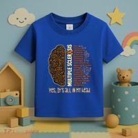Yes It's All In My Head Multiple Sclerosis Ribbon Brain Gift Toddler T-Shirt thumb 3