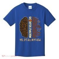 Yes It's All In My Head Multiple Sclerosis Ribbon Brain Gift Kids T-Shirt thumb 0