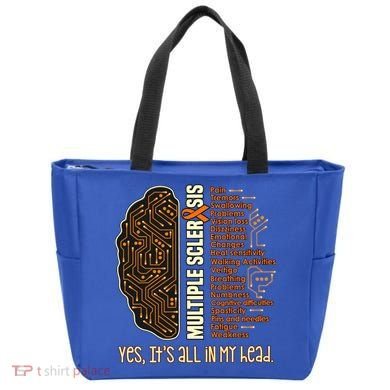 Yes It's All In My Head Multiple Sclerosis Ribbon Brain Gift Tote Bag