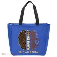 Yes It's All In My Head Multiple Sclerosis Ribbon Brain Gift Tote Bag thumb 0