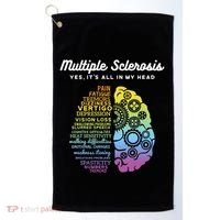 Yes It's All In My Head Multiple Sclerosis Gift Golf Towel thumb 0