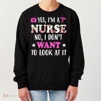 Yes I'm A Nurse Funny Floral Women's Sweatshirt thumb 0