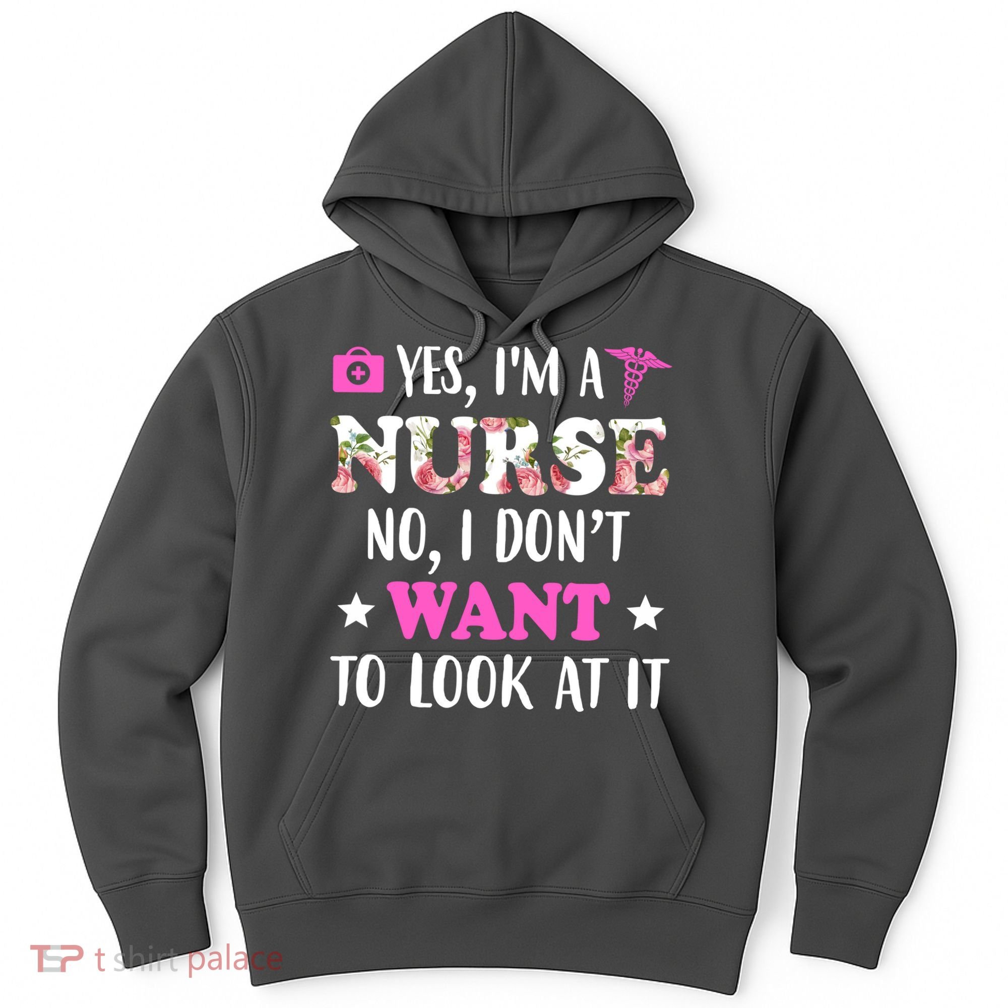 Yes I'm A Nurse Funny Floral Hoodie