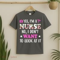 Yes I'm A Nurse Funny Floral T-Shirt thumb 2