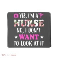 Yes I'm A Nurse Funny Floral Mousepad thumb 0
