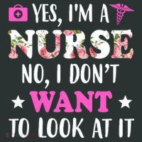 Yes I'm A Nurse Funny Floral Mousepad thumb 1