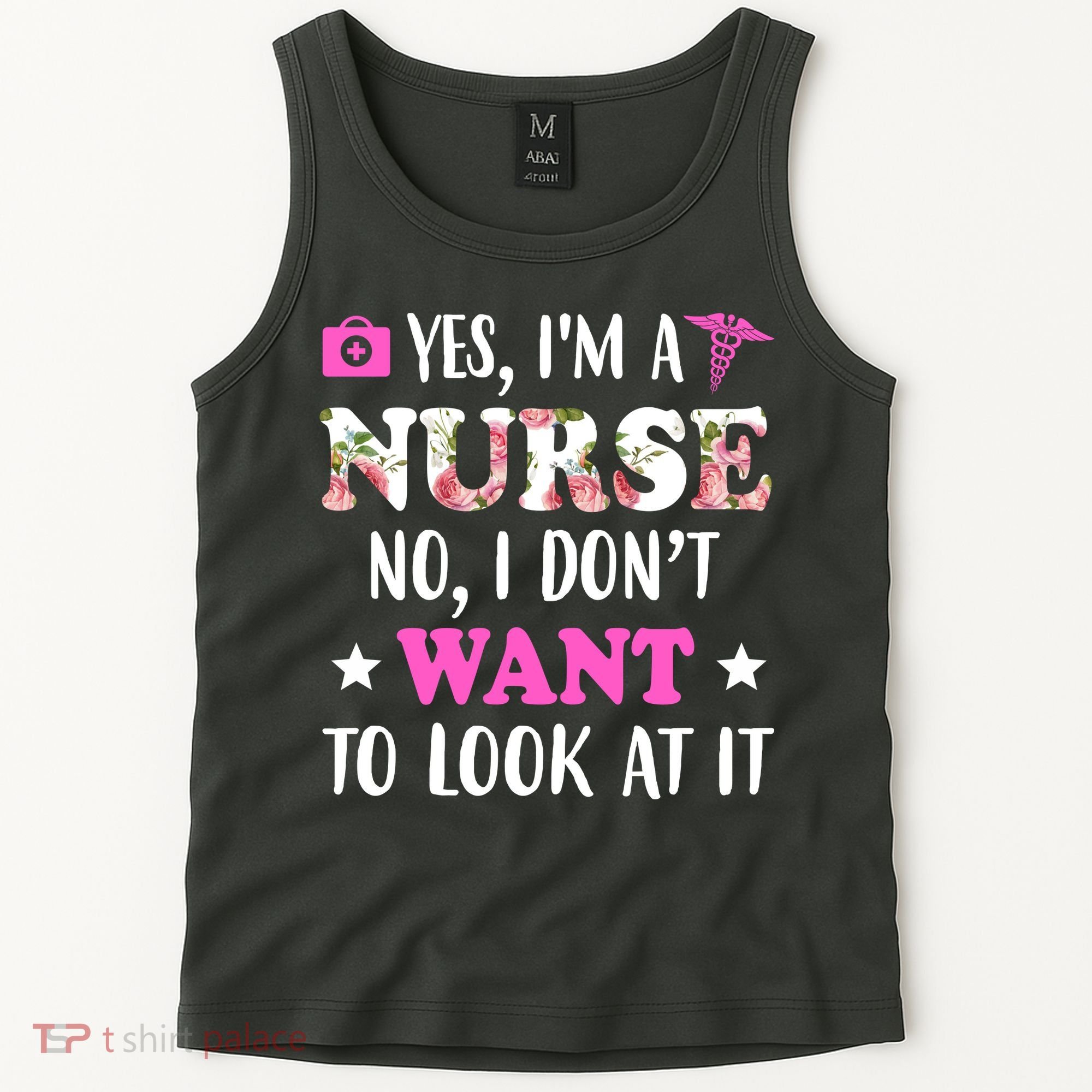 Yes I'm A Nurse Funny Floral Tank Top