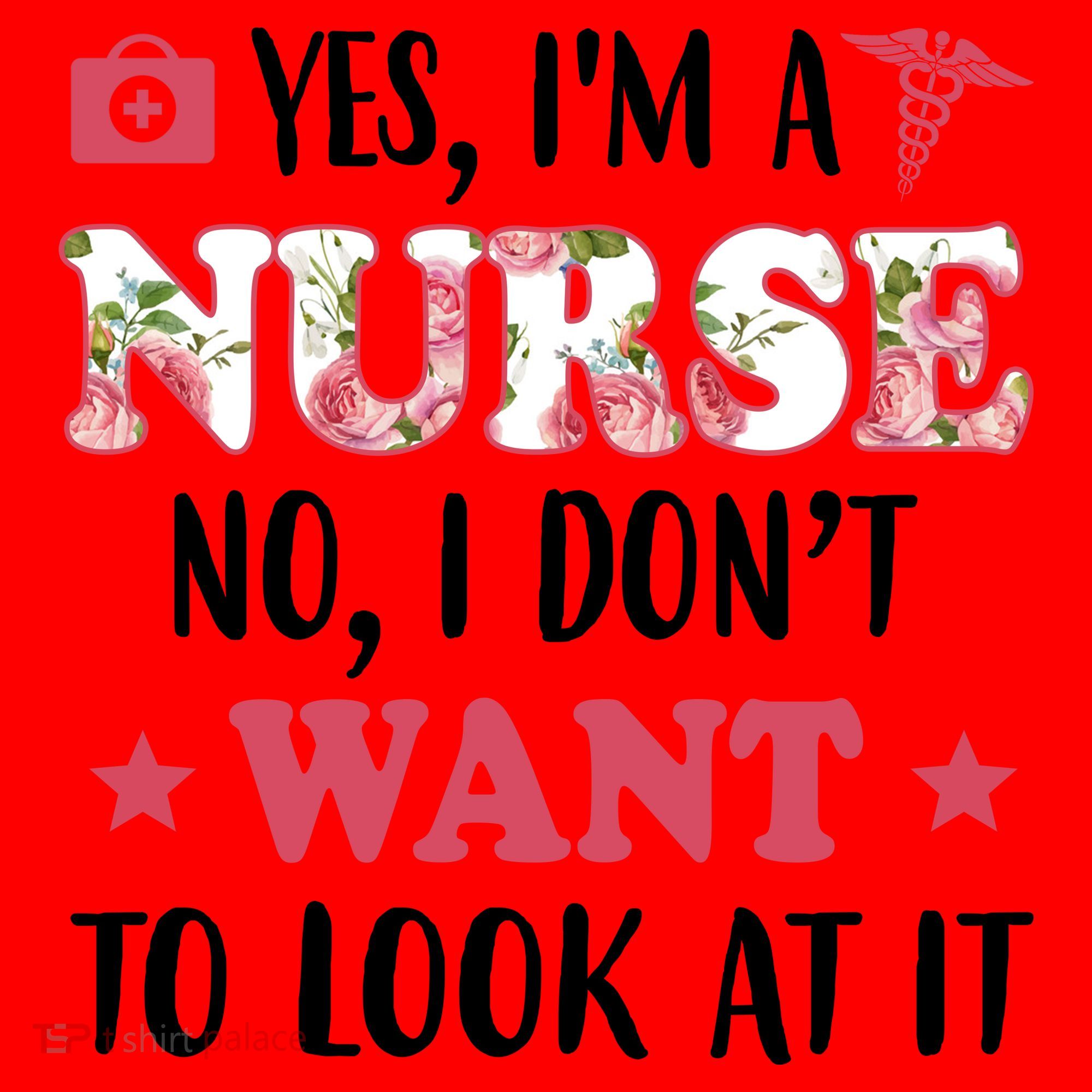 Yes I'm A Nurse Funny Floral Santa Hat