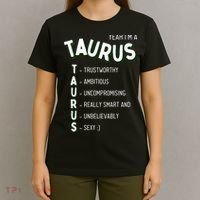 Yeah I'm a Taurus Zodiac T-Shirt thumb 4