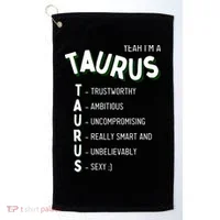 Yeah I'm a Taurus Zodiac Golf Towel thumb 0