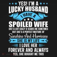 Yes I'm A Lucky Husband Funny Husband Wife Love Husband Gift Women's Hoodie thumb 2