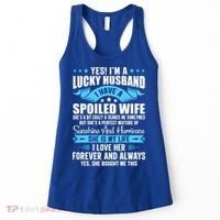 Yes I'm A Lucky Husband Funny Husband Wife Love Husband Gift Women's Tank Top thumb 0