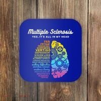 Yes It's All In My Head Multiple Sclerosis Cute Gift Ms Cute Gift Cool Gift Coaster thumb 0