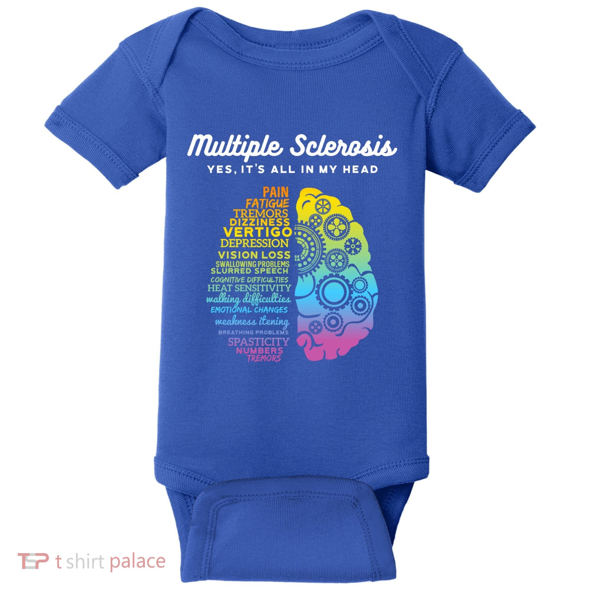 Yes It's All In My Head Multiple Sclerosis Cute Gift Ms Cute Gift Cool Gift Baby Bodysuit
