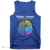 Yes It's All In My Head Multiple Sclerosis Cute Gift Ms Cute Gift Cool Gift Tank Top thumb 0
