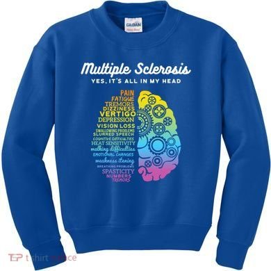 Yes It's All In My Head Multiple Sclerosis Cute Gift Ms Cute Gift Cool Gift Kids Sweatshirt