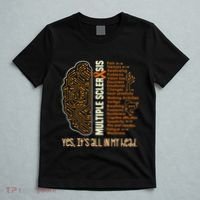 Yes It's All In My Head Multiple Sclerosis Ribbon Brain T-Shirt thumb 5