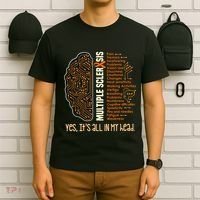 Yes It's All In My Head Multiple Sclerosis Ribbon Brain T-Shirt thumb 6